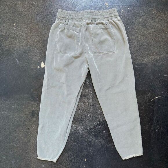 Zara Women’s Essential Pants Size Medium Distressed W Drawstrings Cotton Blend - Picture 9 of 10